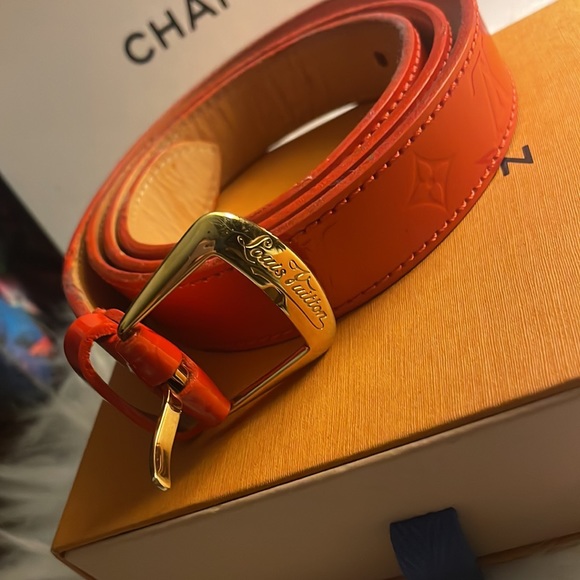 Louis Vuitton Accessories - Authentic Louis Vuitton Red patent leather belt